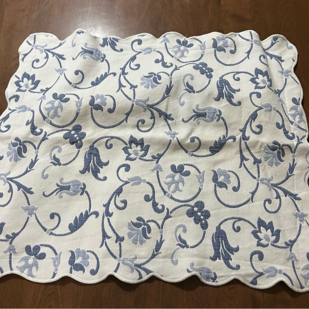Blue & white pillow sham
